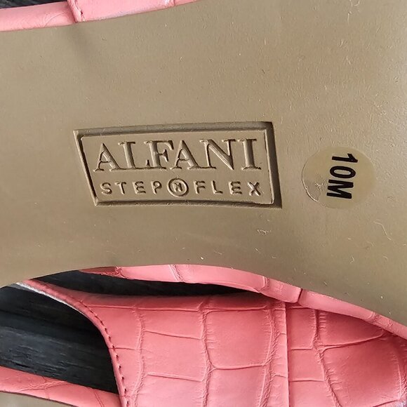 Alfani Babbsy Stepflex Croc Pointed Toe Pink Kitten Heel Slingback Pump NEW - Picture 9 of 11